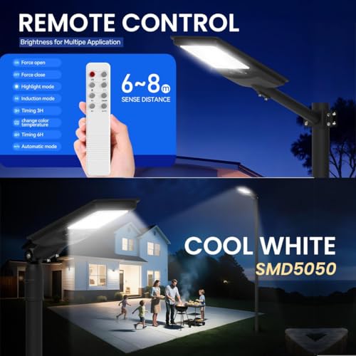 Image of hardoll 50W All-in-One Solar Street Light | LiFePO4 Battery | IP65 Waterproof | Auto Motion Sensor | Ideal for Roads, Parking & Pathways