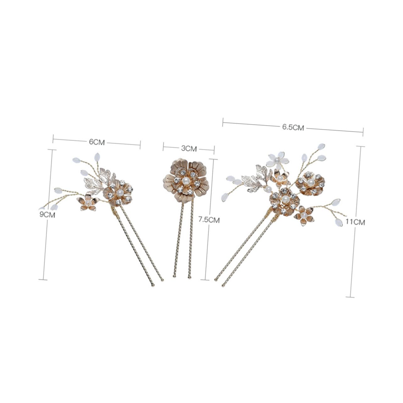 FOMIYES 9stücke Teiliges U-förmiges Haarnadel Zarten Strasssteinen Für Hochzeiten Haarspangen Für Bräute Und Brautjungfern Handgefertigte Haaraccessoires Für Festliche Anlässe