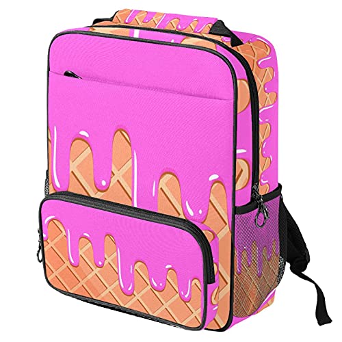 Sac de travail tendance avec motif crème glacée fondue pour ordinateur