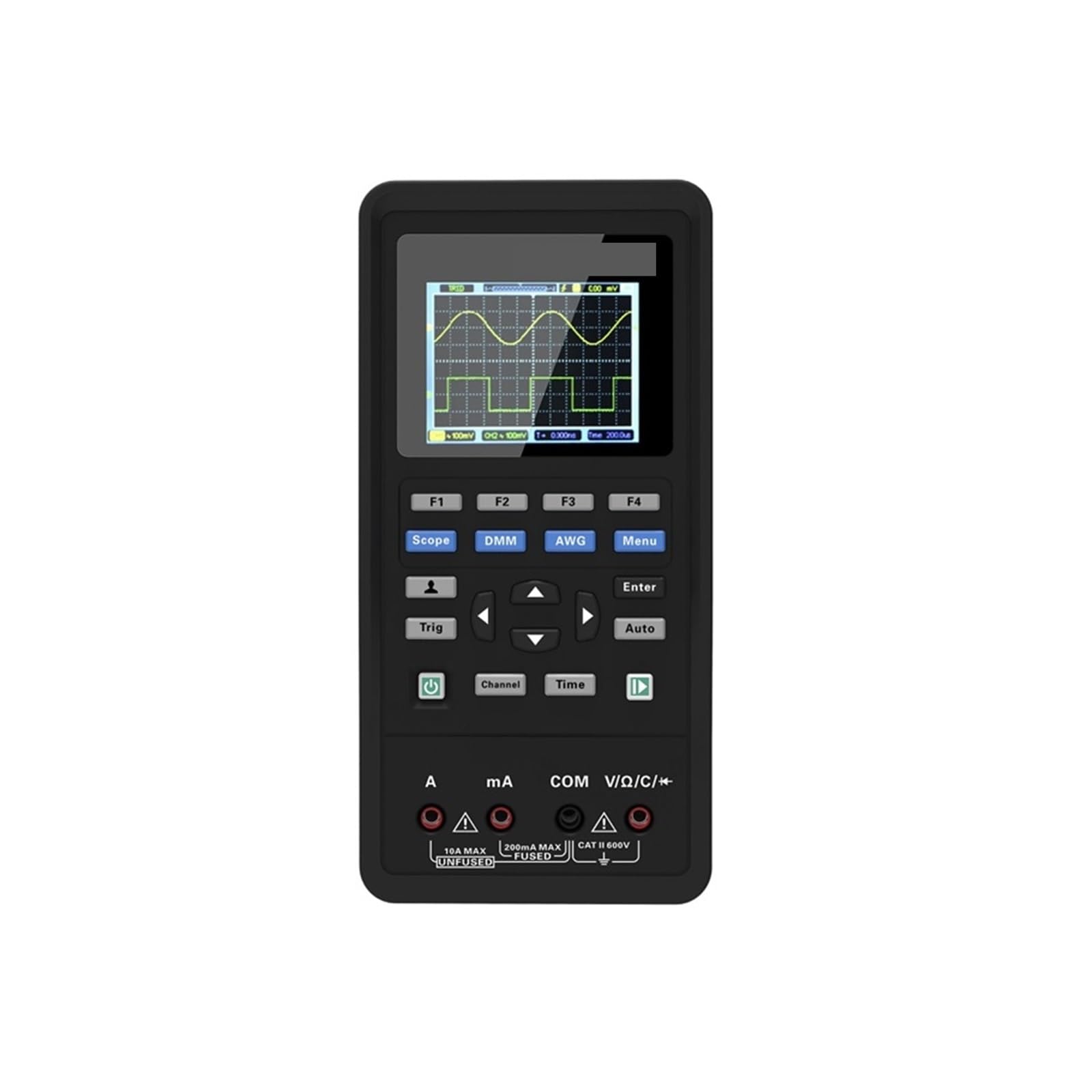 Oscyloskop, Oscyloskop cyfrowy 3w1 + Generator przebiegów + multimetr przenośny USB 2 kanały 40mhz 70mhz wyświetlacz LCD miernik testowy narzędzia(2d42)