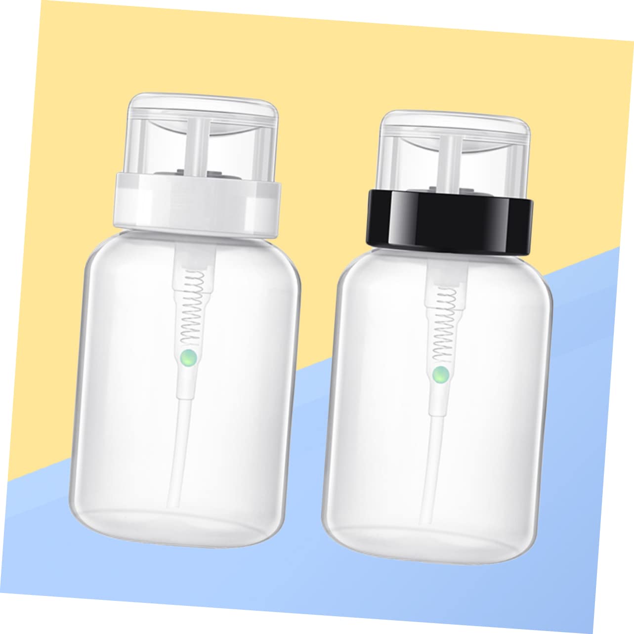 SOESFOUFU 4pcs 200ml Nail Polish Remover Bottles Pump Lockable Bottles for Easy to Use Liquid