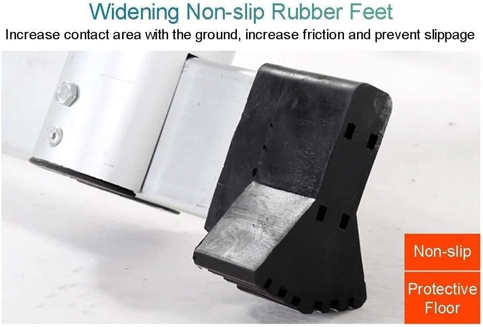 Telescoping Extension Ladder, Telescopic Extension Ladder Aluminium Portable A-Frame/Straight Telescoping Multi-Purpose Ladder Collapsible Ladder 330lb Capacity for Household Use (