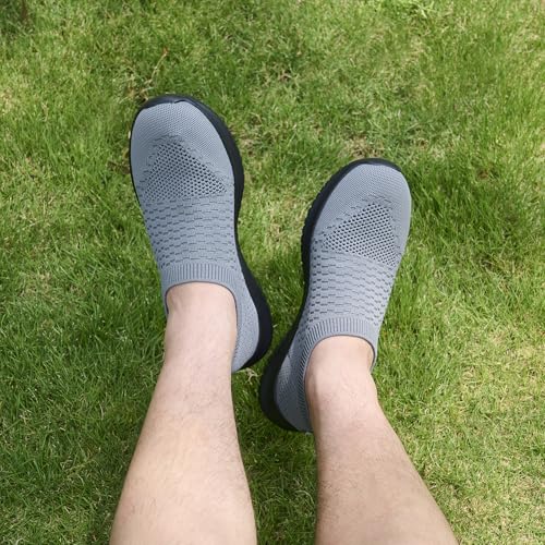 Image of TIOSEBON Men's Slip On Walking Shoes Arch Support Knit Mesh Lightweight Casual Comfortable Gym Workout Running Tennis Travel Standing Sneakers