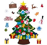 3.3ft DIY Felt Christmas Tree for Toddler Christmas Gifts - 39 Pcs Xmas Tree for Kids Wall Christmas...
