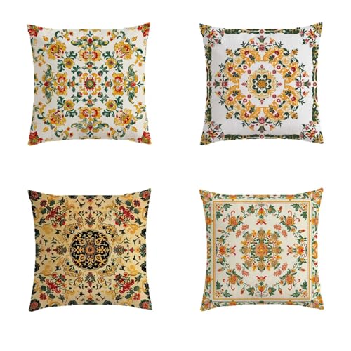 Housse coussin exterieur imperméable 60x60 orange contre la pluie - 2