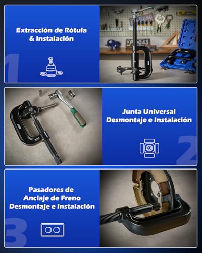 Pasador de anclaje de freno sin esfuerzo con este kit separador de rótulas 4