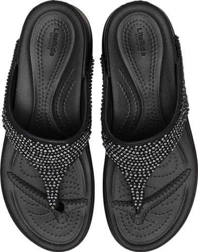 Crocs Women's Boca Bling Flip Wedge Platform Sandal4