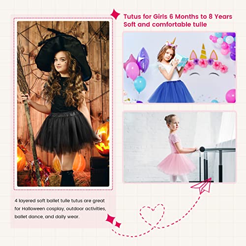 Simplicity Tutus For Girls Black Tutu Skirt For Girls Toddler Tutu Tulle Skirt For Girls Ballet Tutu Dance Dress-Up, Black, 2-5 Years #TOP5