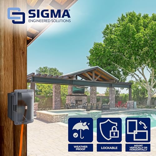 Sigma Electric 16801 Non-Metallic Weatherproof Outdoor Electrical Outlet Kit W/Extra Duty Cover thumb #5