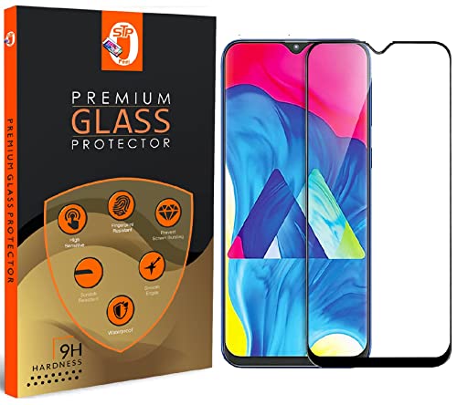 Image of STP FEEL� Military Grade Premium Tempered Glass Compatible for Samsung A10s (Black, Pack of 1) Super Tough Screen Protector Guard with Easy Installation Kit