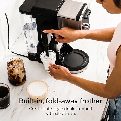 Image of Ninja Specialty Drip Coffee Maker | DualBrew Pro Specialty Coffee Machine w / Frother, Paper Filter | Brew with Pods & Grounds, K Cups Compatible | 4 Brew Styles, 13 Cup to Pot Sizes | Black, CFP301