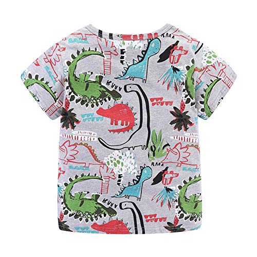 Image of Mud Kingdom Boys Girls T-Shirts Cotton Cute Cartoon Graphic Tees for Kids 2-8 Years