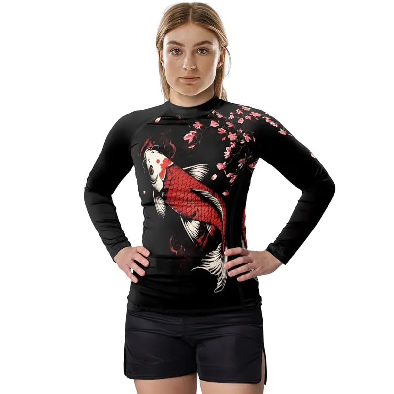 Samurai Jiu Jitsu Rash Guard Long Sleeve Grappling Compression Shirt for MMA BJJ Grappling Training4