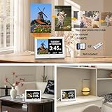 TIMEMOON (NO power adpater) Alarm Clock with Day and Date for Elderly 7inch Digital Calendar Photo Frame- Auto Dimmable Display 15 Alarm Options with Non-Abbreviated Day & Month - Image 3