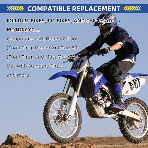 Image of GICOOL 2.25 /2.50-16 inch (70 /90-16) Dirt Bike Replacement Inner Tubes, 2 Pack with TR4 Valve Stem, Fits for Off-road Motorcycle, Mini Bike, Pit Bike and More