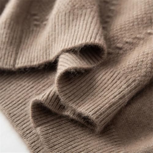 Men's Crew Neck 100 Pure Mink Cashmere Sweater Winter Thick Warm Pullover Casual Loose Long Sleeve Large Size4