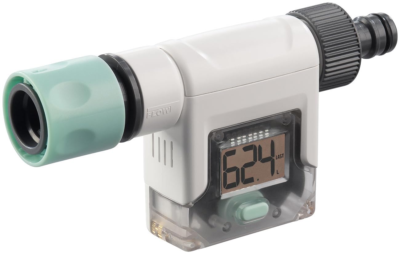 Royal Gardineer Wassermenge-Zähler: 4er-Set smarte Wasserzähler für Gartenschlauch, mit WLAN-Gateway & App (WLAN Gateway, Bluetooth, App, Uhren)