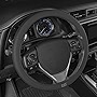 Caterpillar EasyWrap Faux Black Leather Steering Wheel Cover, Standard 15 inch Size, Self Wrapping Car Steering Wheel Cover for Auto Truck Van SUV