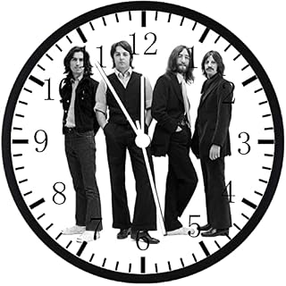 E41 Horloge murale Beatles 30,5 cm avec cadran en verre transparent silencieux, sans tic-tac, idéale pour offrir ou… - Les Beatles, Paul McCartney, John Lennon, RIngo Starr, George Harrison