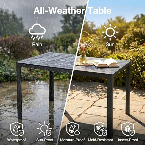 Table Jardin WPC 110x70 Anti-UV Modèle D-102 LIFERUN