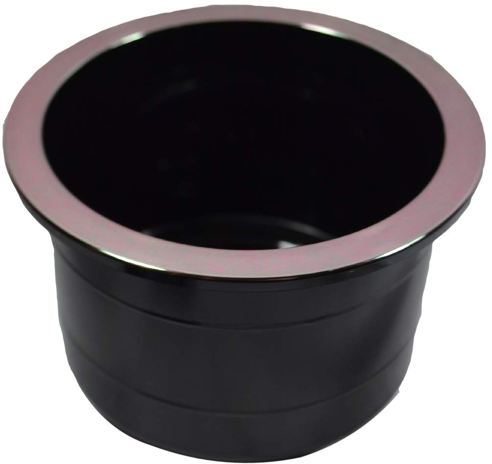 FR Replacement Cup Holder with Black Chrome Lip for Recliners and Sofas