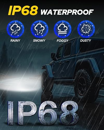 Image of AUTOONE H11 LED Bulb 1:1 Mini Size, 60000LM H8 /H9 /H11 Light Bulb Replacement, Canbus Longer Lifespan IP68, Easy Install, Pack of 2
