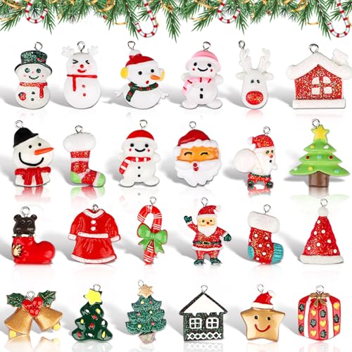 Huanmin 24 Stück Weihnachtsanhänger Set, 2025 Mini...