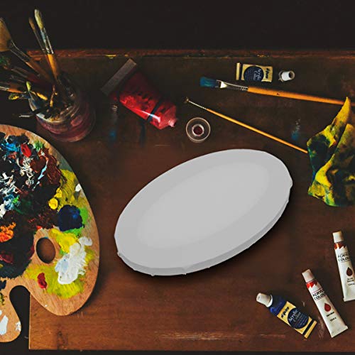 Artibetter 2Pcs Oval Canvas Panel Boards For Painting Cotton Primed Canvas Panel Acid Free Artist Canvas Boards For Professionals Hobby Painters Students Kids 20X30Cm #TOP4