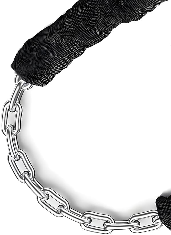 Miniatura 8 de Cerradura de cadena de bicicleta de 3.2 pies, combinación de 5 dígitos, alta seguridad, antirrobo, 0.236 in, resistente, reiniciable, sin llave,