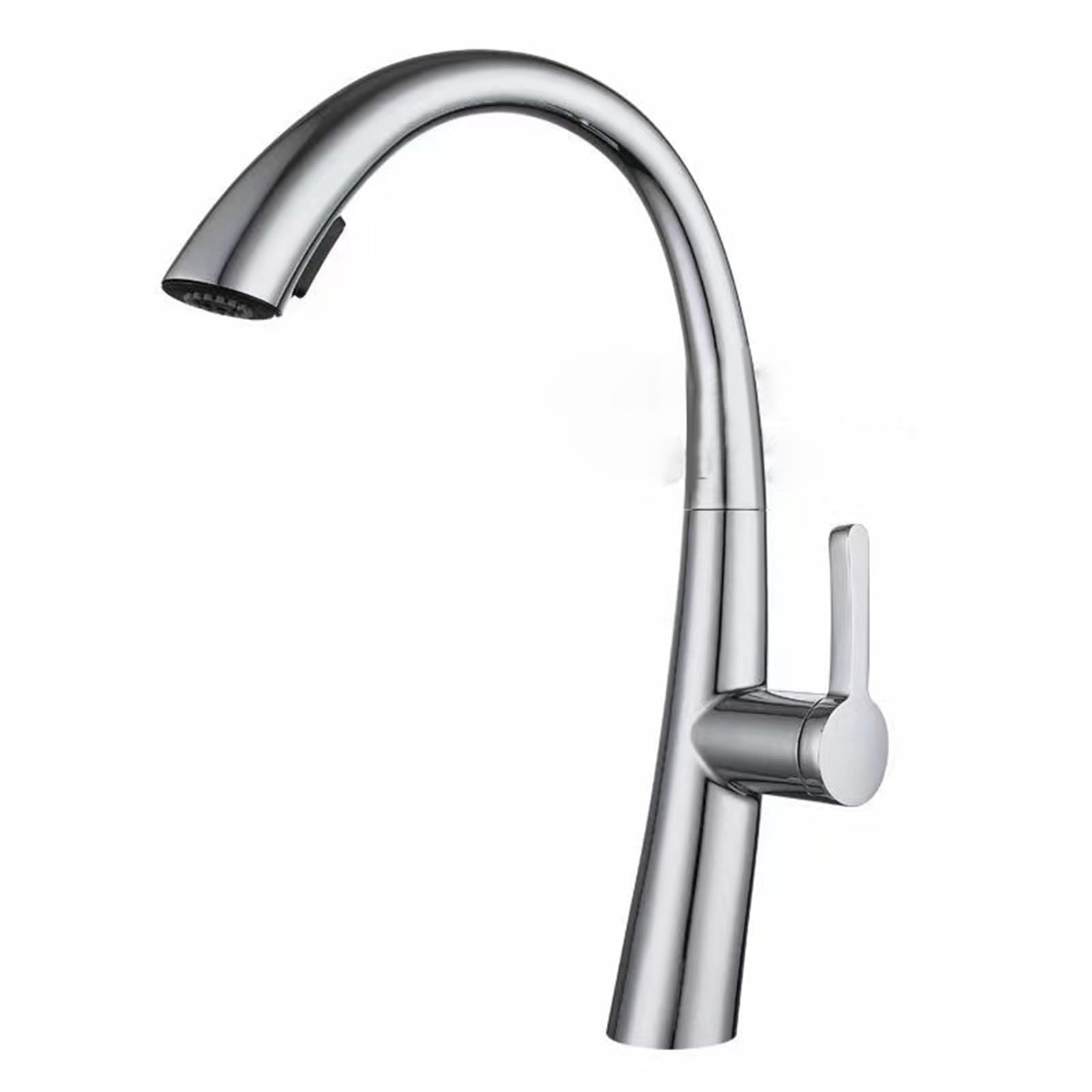 ZYCHSJXA Kitchen Bath Taps Sink with Pull Out Spray Chrome 2 Mode Faucet, Water Tap 360 Swivel Sprayer Gooseneck Spout