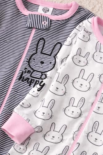 Image of TuddyBuddy Baby Girl's Cotton Printed Full Sleeves Sleepsuit /Footed Rompers for Baby Girl