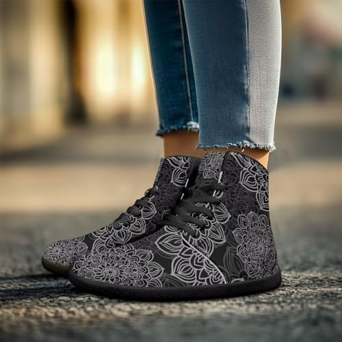 Image of Binienty Zero Drop Sole Barefoot Men's Women's PU Leather Flat Minimalist Barefoot Sneakers Athletic Shoes Waterproof