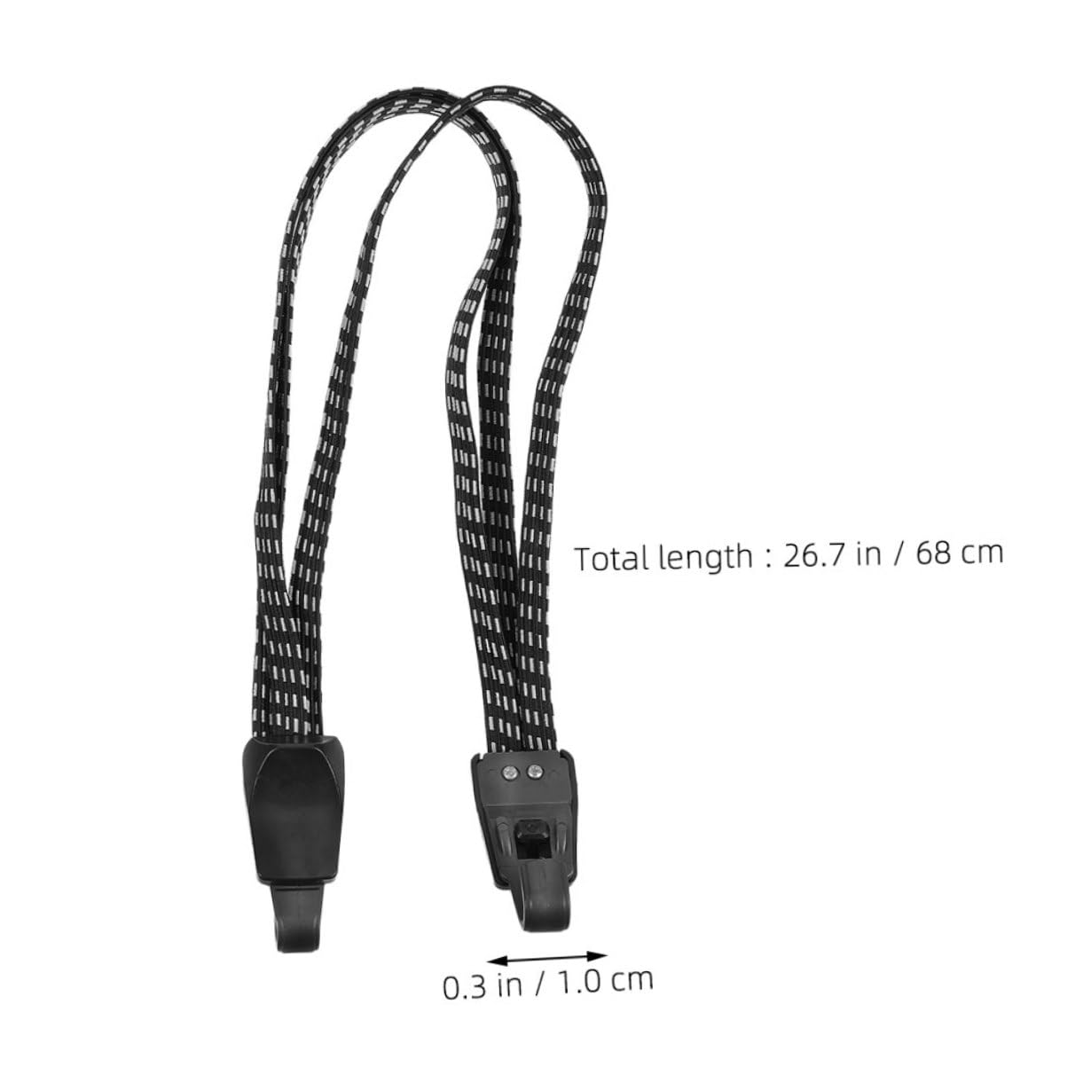 Mikinona 4pcs Motorcycle Bike Bungee Cords Durable Elastic Luggage Tie Down Straps for Bicycle and Motorcycle Easy to Use Versatile Fixing Black