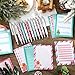 JarThenaAMCS 72 Pcs Christmas Notepads and Ballpoint Pens with Pink White Blue Ribbon Xmas Tree Gingerbread Teacher Bulk Notebook Appreciation Gifts for Students Coworkers Office Classroom Party Favors