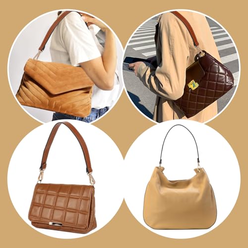 GEEHUA Brauner Taschengurt, 19 Zoll PU Taschenriemen Schultergurt Für Taschen Henkel Für Taschen Henkel Für Taschen Aus Ersatz Mit Drehverschlüssen Für Geldbörse Tragetasche Umhängetasche(Braun)