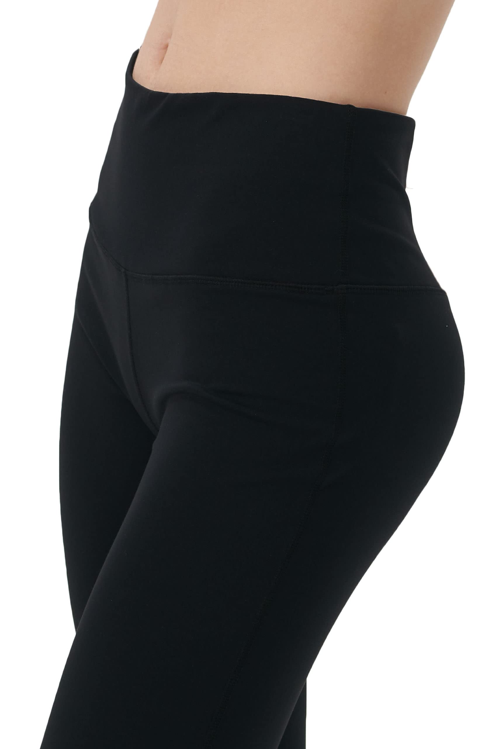 LaiEr Pantaloni da Yoga da Donna con 4 Tasche Pantaloni da Lavoro a Vita Alta 4 Vie Stretch Controllo Pancia Pantaloni Lunghi Svasati, (2 Tasche Laterali e Posteriori),