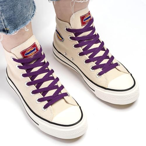 Image of Stepace [2 Pairs Flat Shoe Laces for Sneakers 30 inch-72 inch Length 26 Color Shoelaces