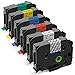 Produktbild 6er-Pack Kompatible Etikettenbänder Ersatz für Brother P-touch TZ TZe 131 231 431 531 631 731 Laminierte 12 mm 0,47 Zoll Mehrfarbige Bänder für PT-1000 1005 PT-400 PT-H107B PT-H110 PT-H105 PT-D210