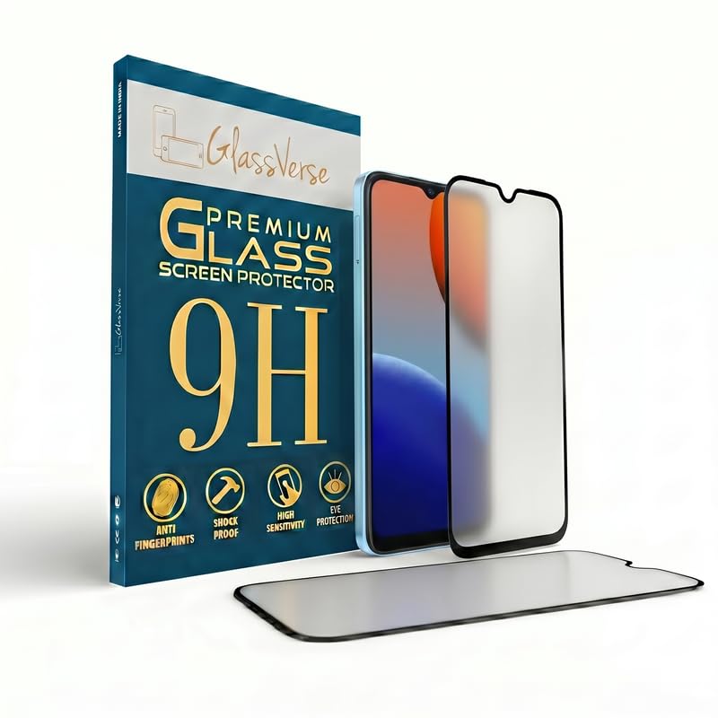 Image of GlassVerse Matte Tempered Glass for Tecno Spark 9 | Anti Glare, Smooth Touch Screen Protector, 9H Hardness, Edge to Edge, Case Friendly, Hassle-less Installation Kit Included. (Pack of 2)