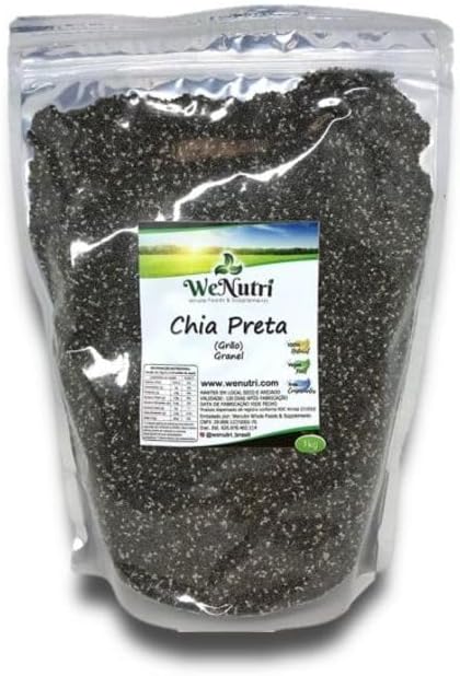 Semente de Chia Preta Grão 1kg WeNutri
