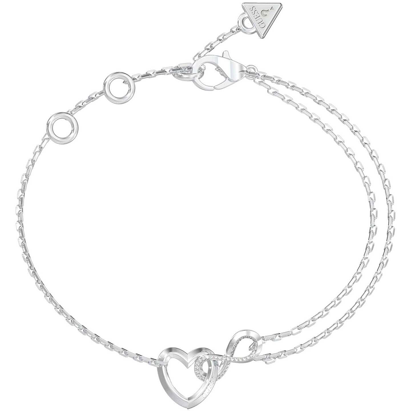 Guess Bracciale Da Donna Collezione Iconique. Bracciale Realizzata In Acciaio E Di Colore Argento. Misure: S. La Referenza è: JUBB05531JWRHS.-image