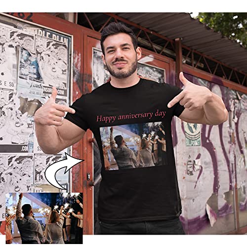 CUDIYST Camiseta Personalizada, agregue su Foto, Logotipo, Texto para diseñar su Propia Camiseta, Camiseta Personalizada para Hombres/Mujeres, Material de algodón Puro, Suave y cómodo