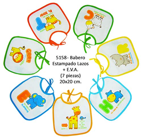 Duffi Baby 5158-00 Bavoir imprimé + EVA (7 pièces) 20 x 20 cm Assortiment de couleurs Unisexe Cover