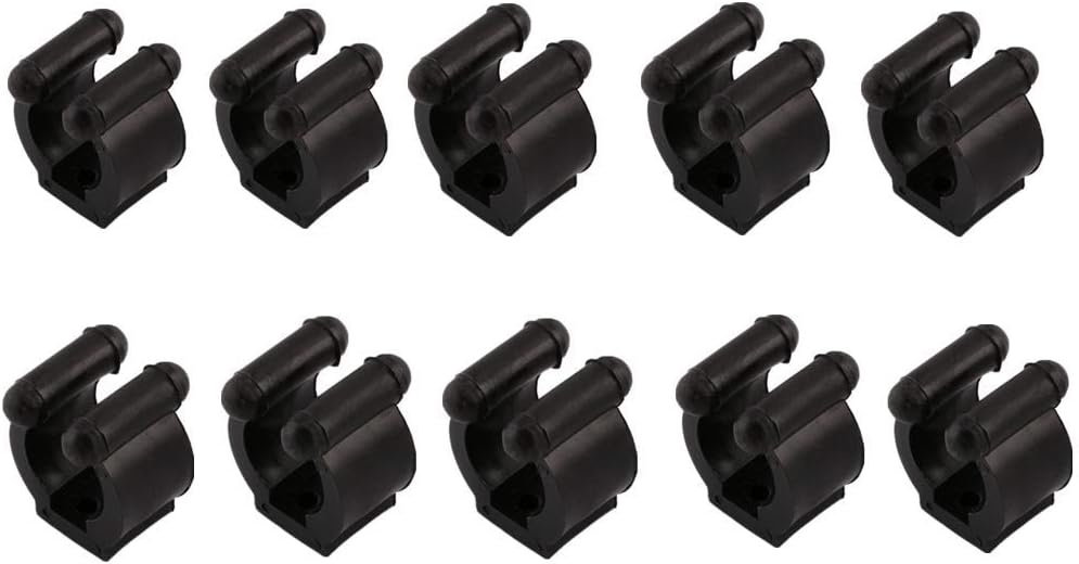 10-Piece Billiards Snooker Cue Clips & Clamps - Fishing Rod Clip Holder for Pool Cues & Rack Storage