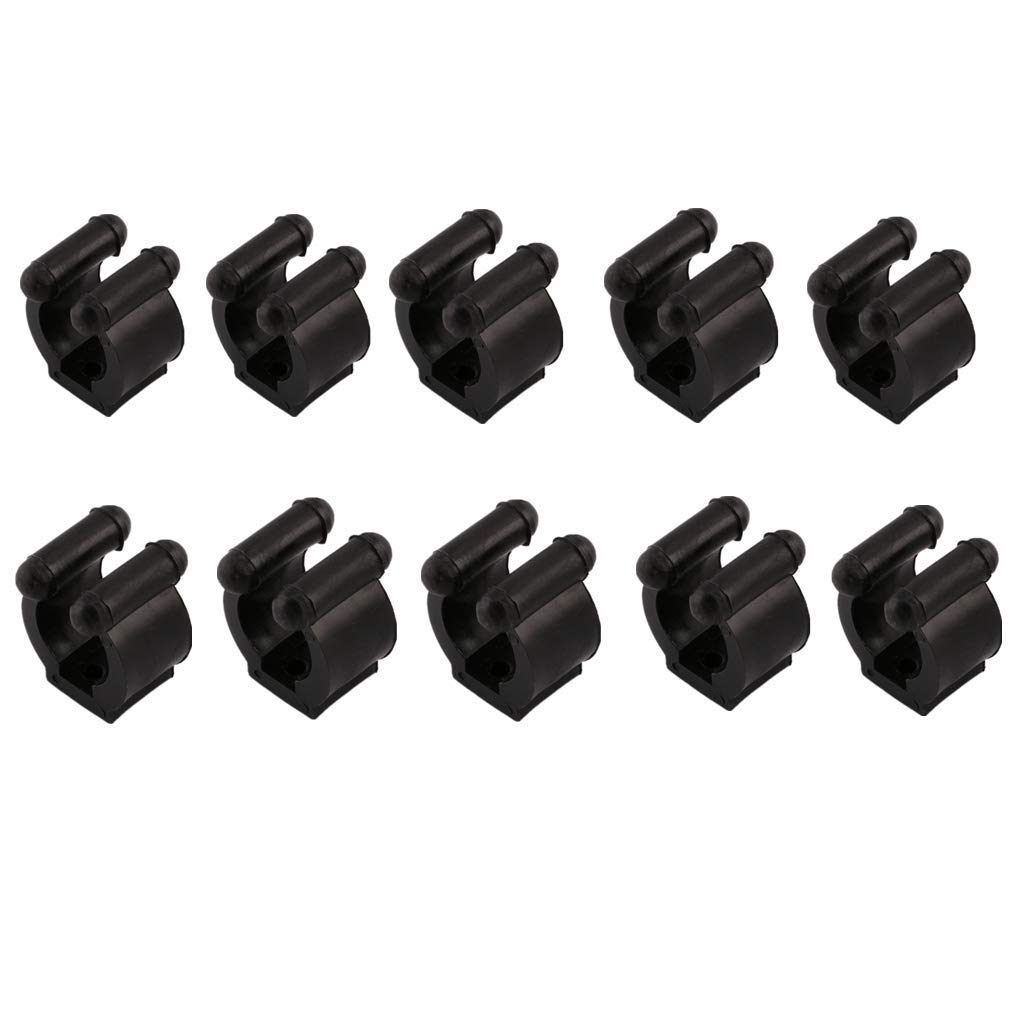 10-Piece Billiards Snooker Cue Clips & Clamps - Fishing Rod Clip Holder for Pool Cues & Rack Storage