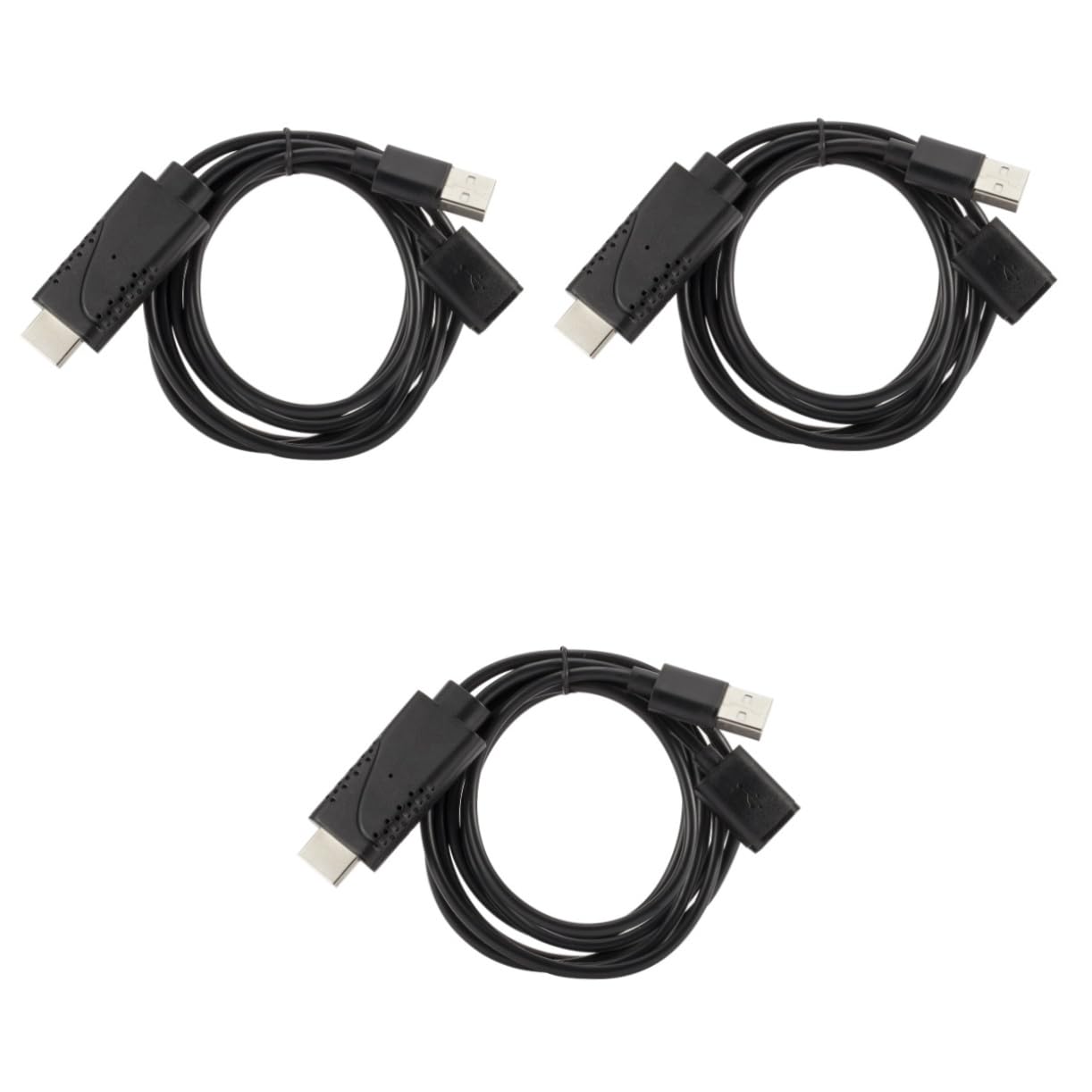 HOMSFOU 3stücke Usb Adapterkabel Für Ios Und Usb Female Zu Male Hdtv-display Ladefunktion Schwarz Kompatibel Mit Smartphones Und Tablets