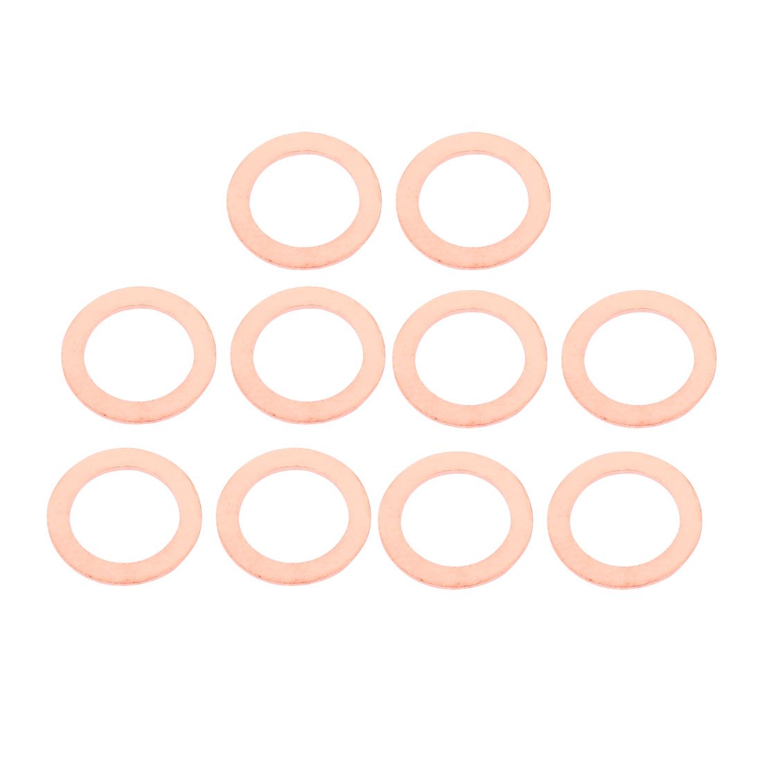 Aexit 10pcs 18mm Control Cables x 12mm x 1mm Flat Ring Copper Crush Washer Sealing Control Cable Accessories ket Fastener