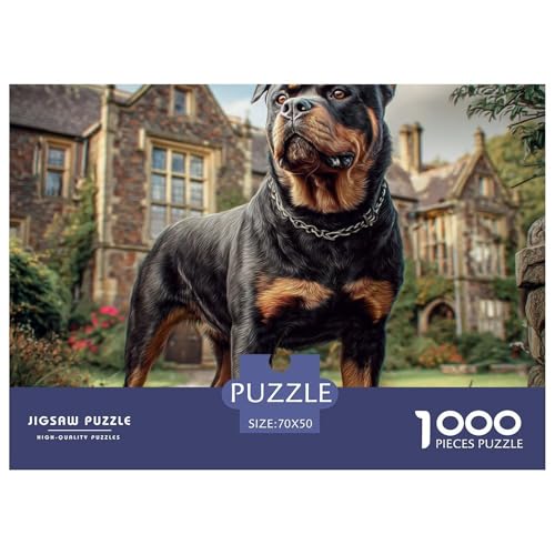 Puzzle de 1000 piezas de Rottweiler para decoración de salón 1