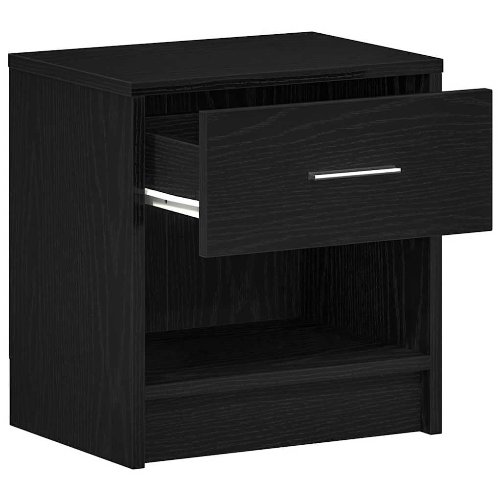 Stabiler Nachttisch aus Holzwerkstoff mit Schublade und offenem Fach für Stauraum, Feuchtigkeitsbeständig und Pflegeleicht, Ideal für Schlafzimmer mit Wandhalterung