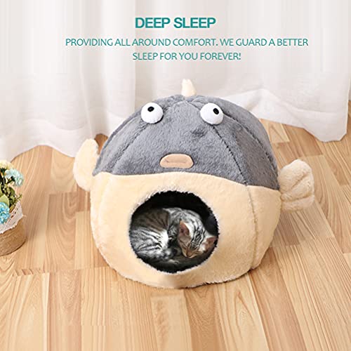 Cat Beds for Indoor Cats - Cat Bed Cave with Removable Washable Cushioned Pillow, Soft Plush Premium Cotton No… - Image 7